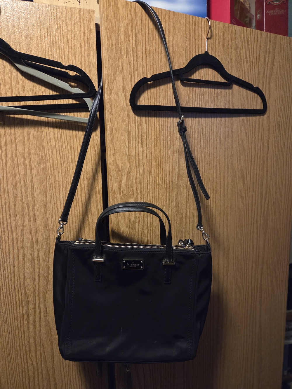 Kate Spade Black Nylon Crossbody Tote